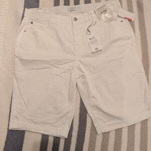Jockey White Concealed-Design Bermuda Shorts for Women